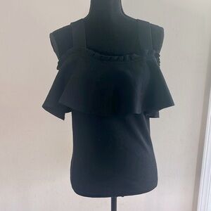 Banana Republic Black Ruffle Tank Top